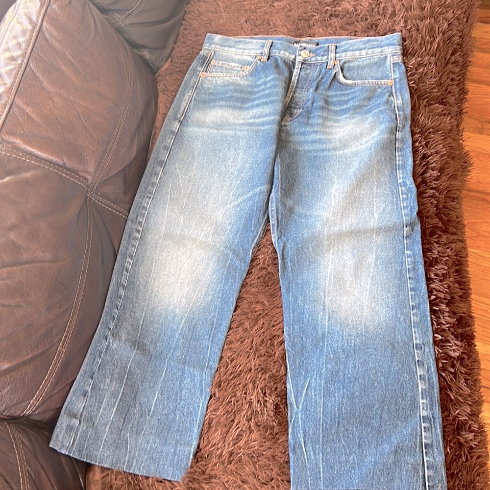 BALENCIAGA Japanese Indigo Denim  Authentic Dark Blue